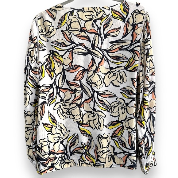 SUNCOO Paris Anthropologie Louise Floral Blouse Popover Top Size T3 Large - Picture 4 of 11